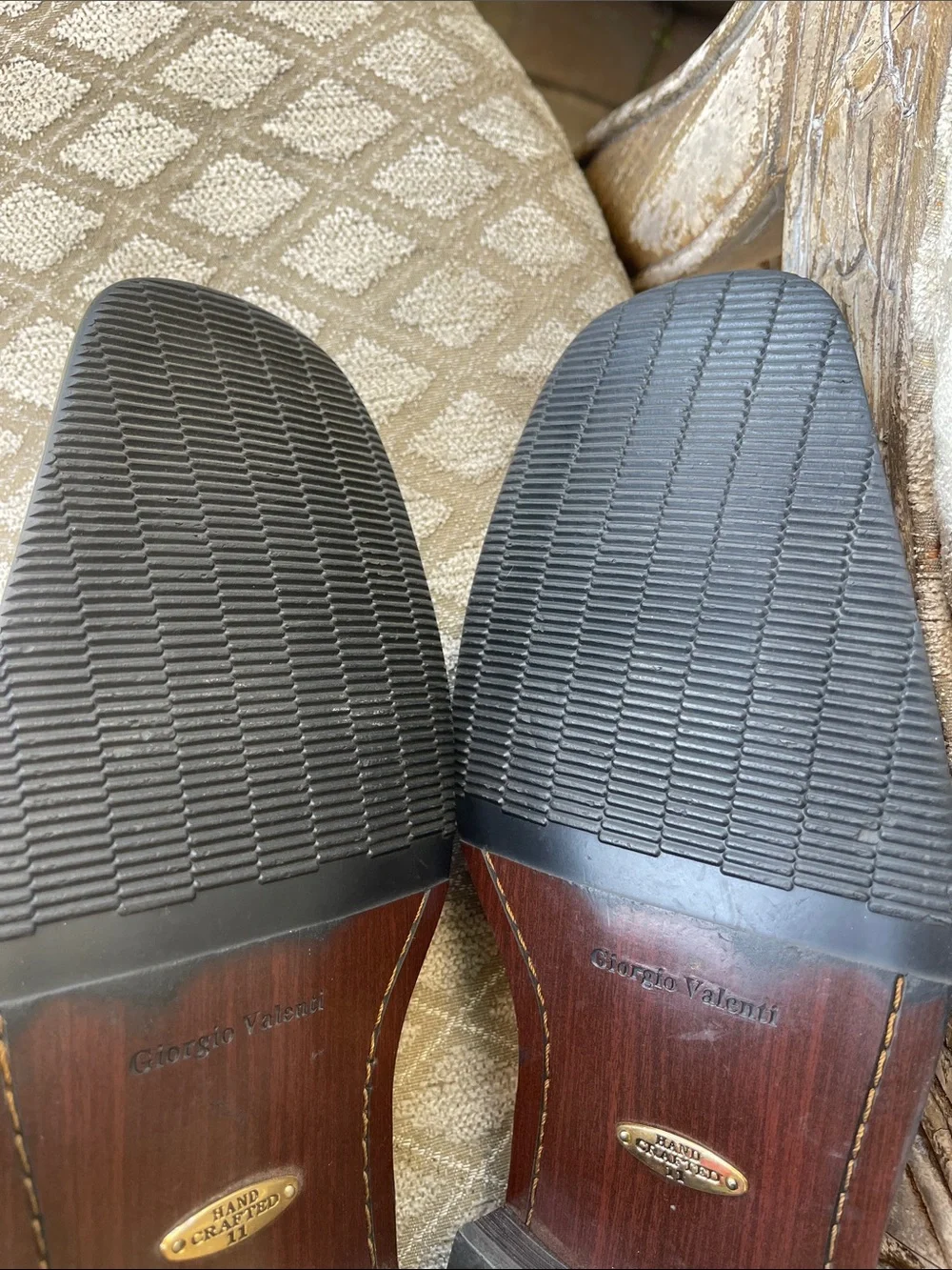Tan Leather Lace-Up Derby Shoes